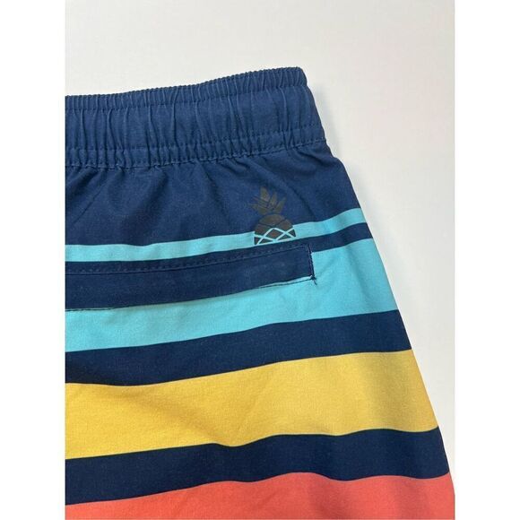 Chubbies The Retro Set 7" Stretch Swim Trunk UPF 50+ Navy Lined Mens Size Large - Picture 8 of 11